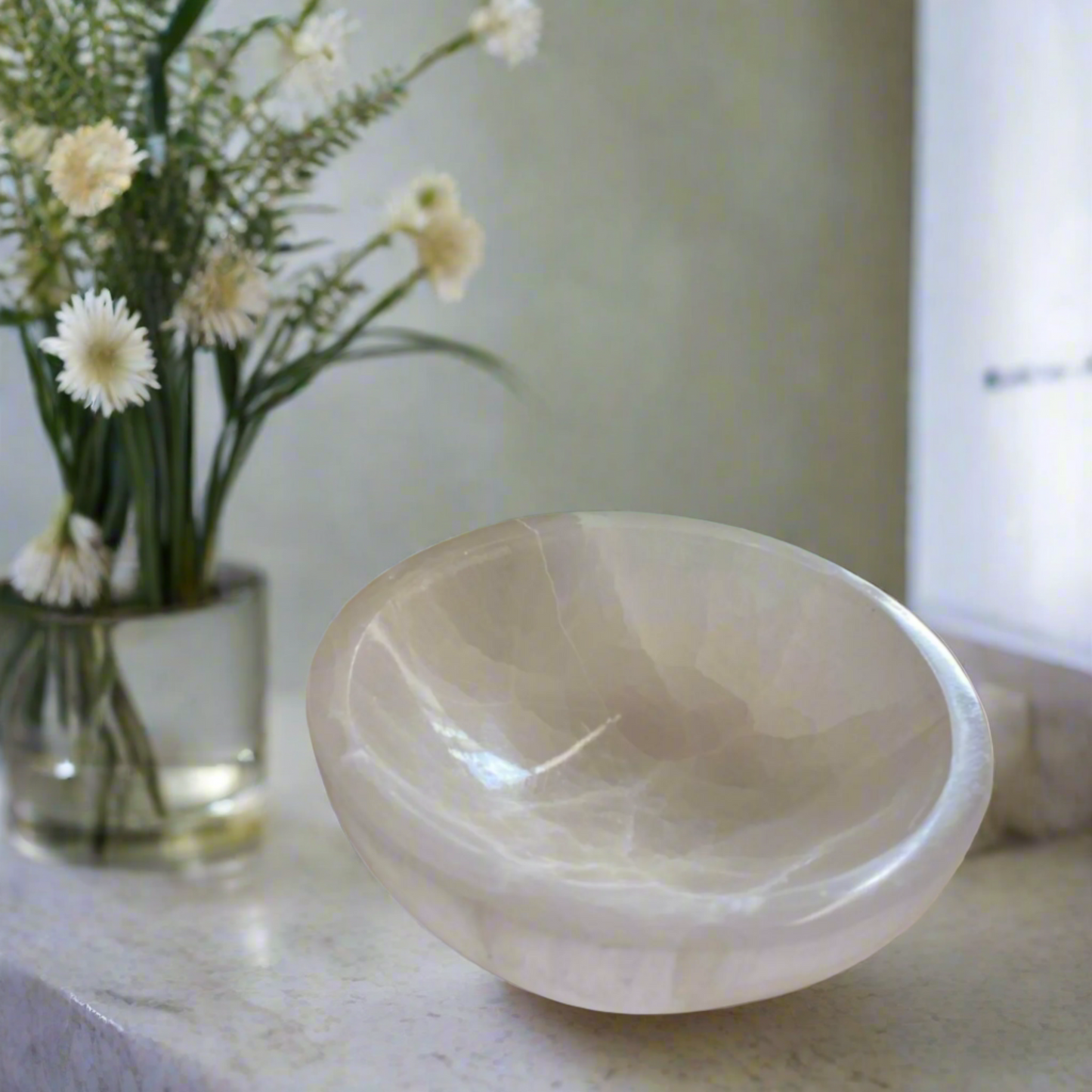 Selenite Charging Bowl for Crystal Cleansing & Energy Healing