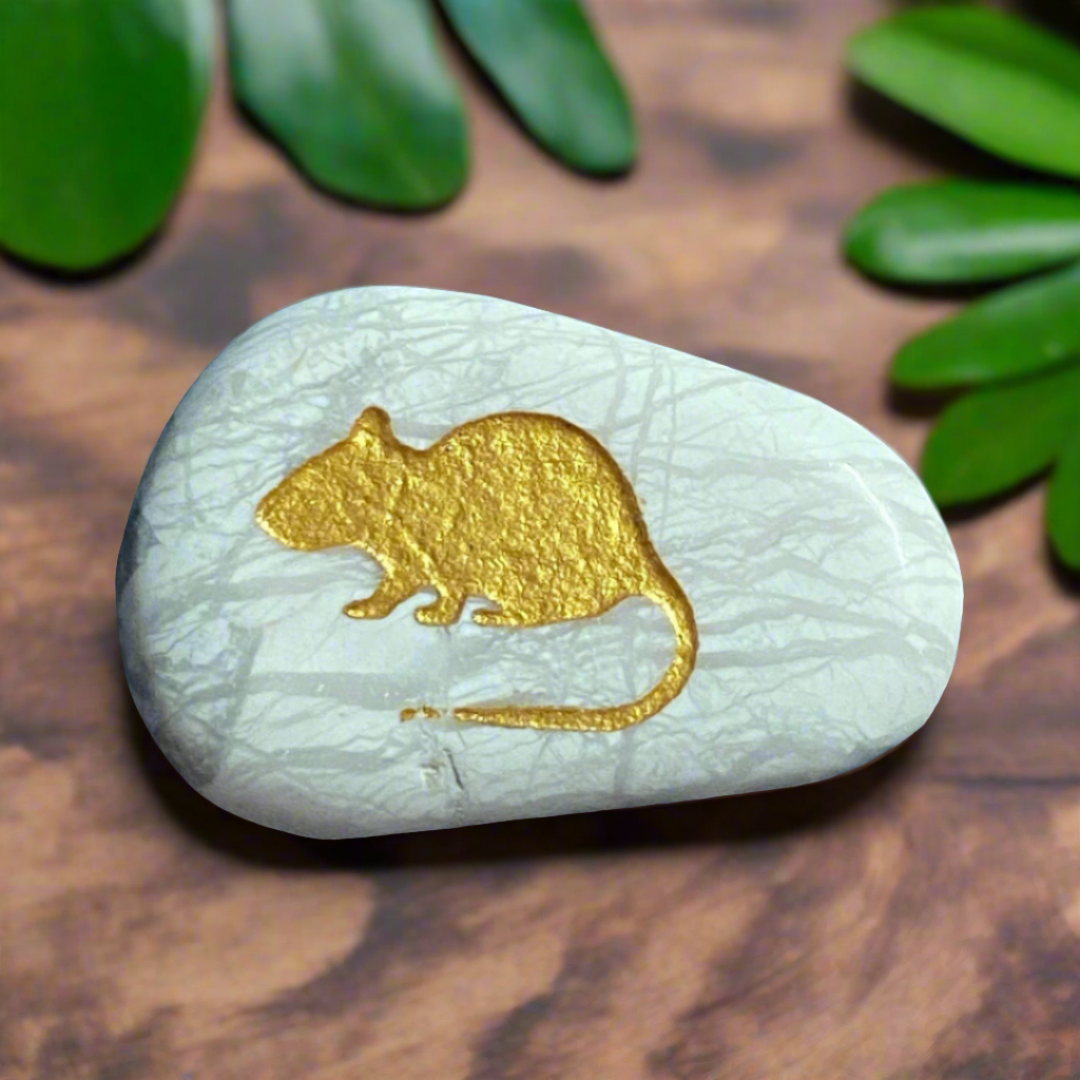 Spirit Animal Flat Stones - Rat