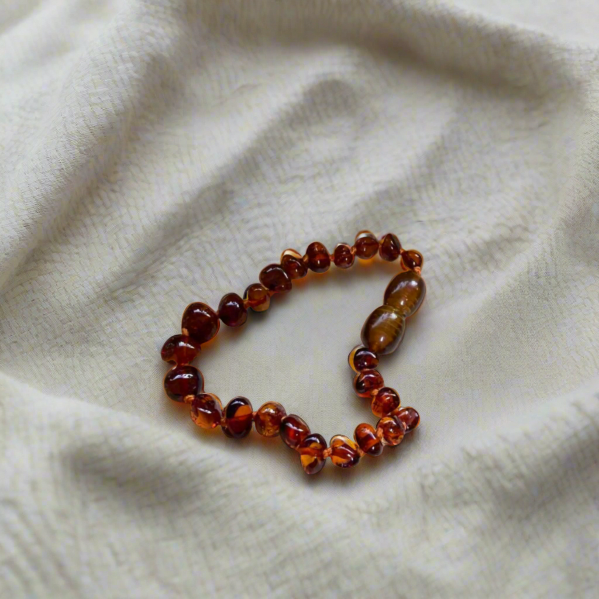 Baltic Amber Baby Bracelet/Anklet – Natural Teething Relief & Comfort