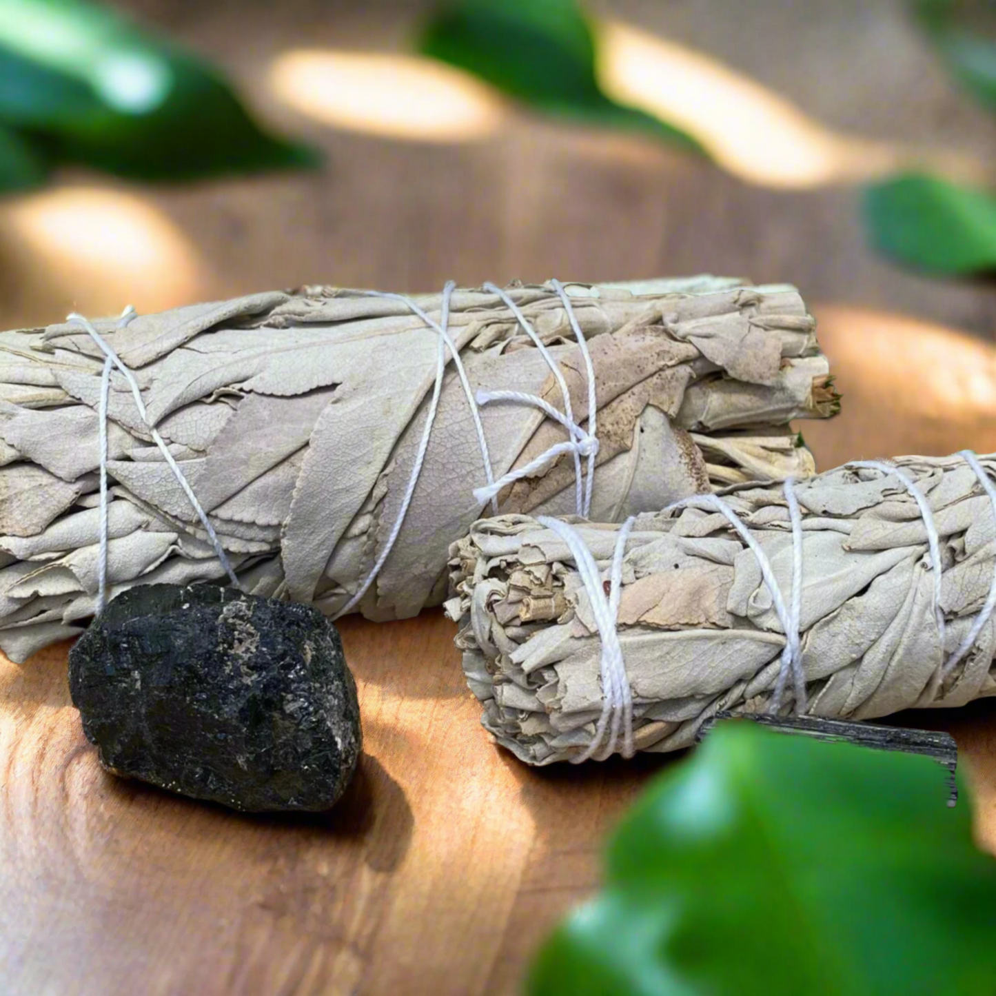 Black Tourmaline and Sage Smudge Stick