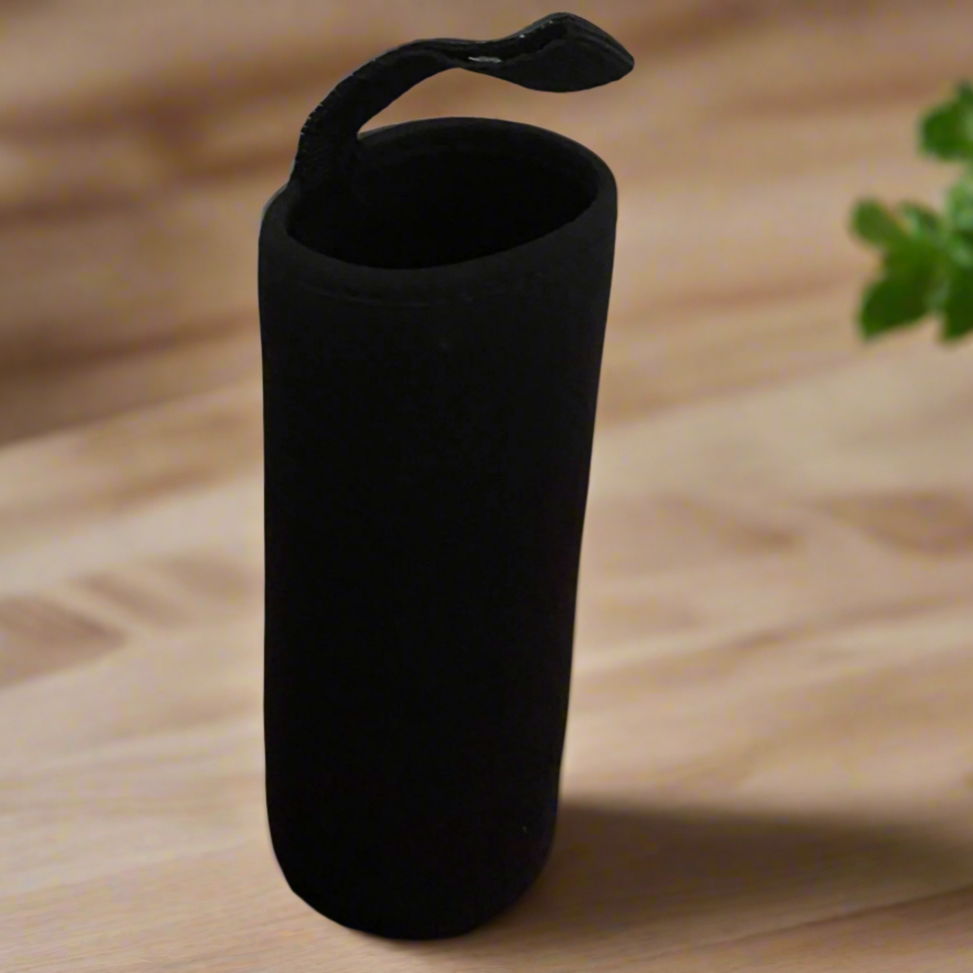 Black Cover for Glass Water Bottle