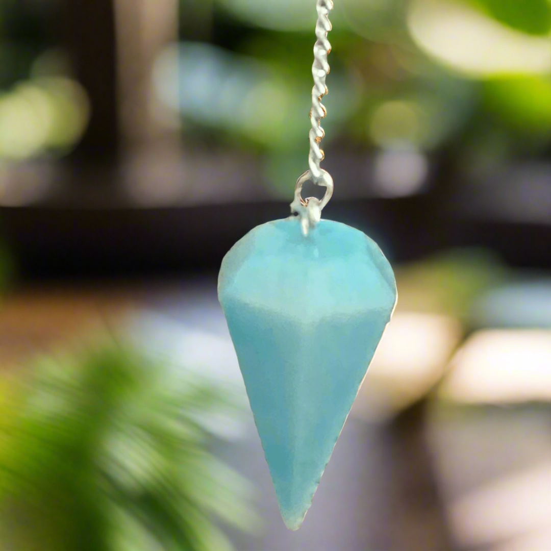 Blue Aragonite Pendulum