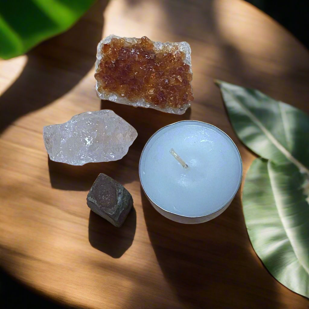 Crystals and Candle