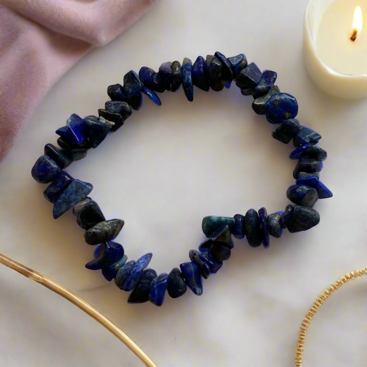 Lapis Lazuli Crystal Chip Bracelets