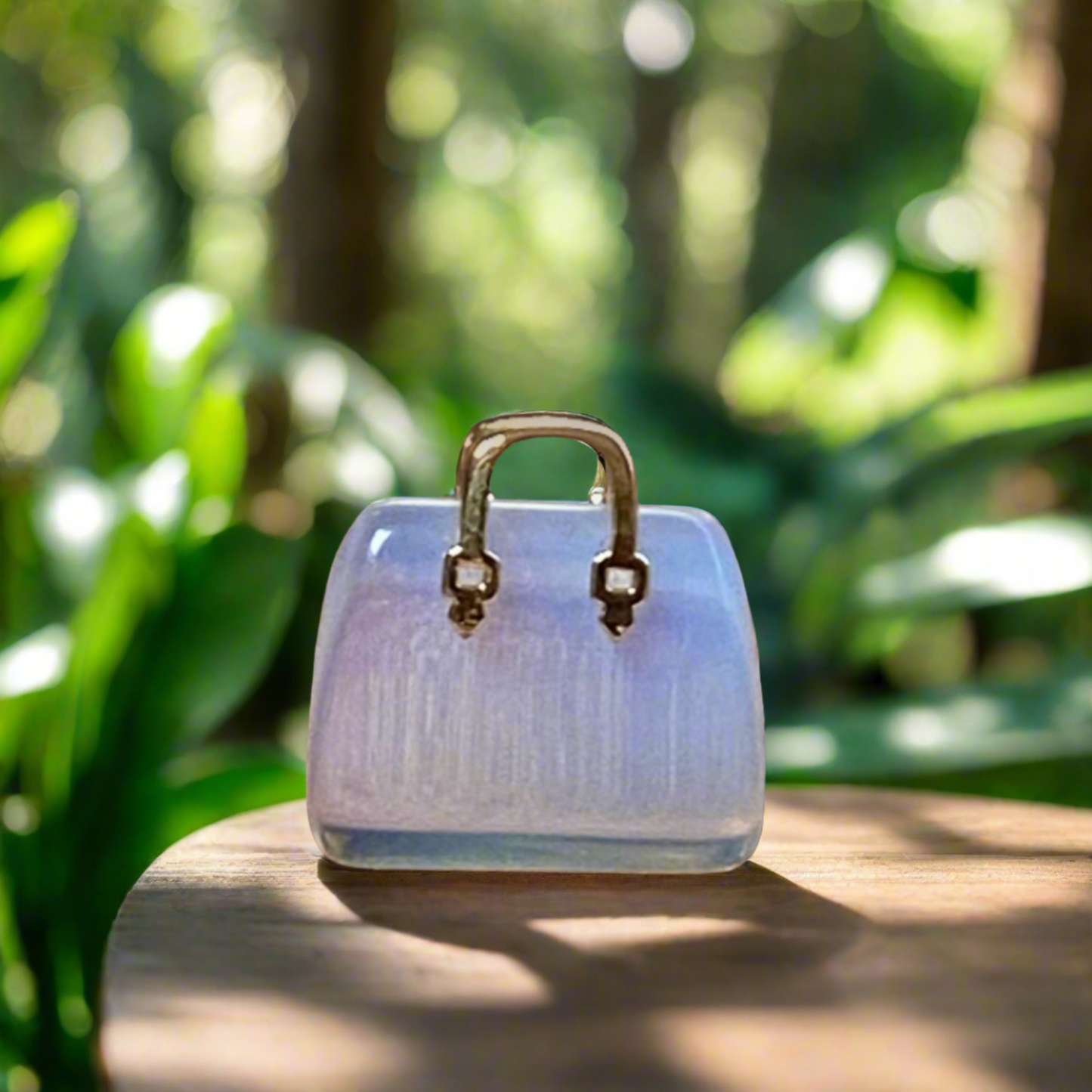 Opalite Handcarved Mini Crystal Handbag