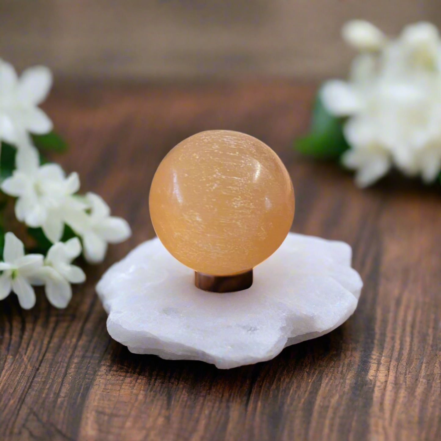 Orange Selenite Sphere