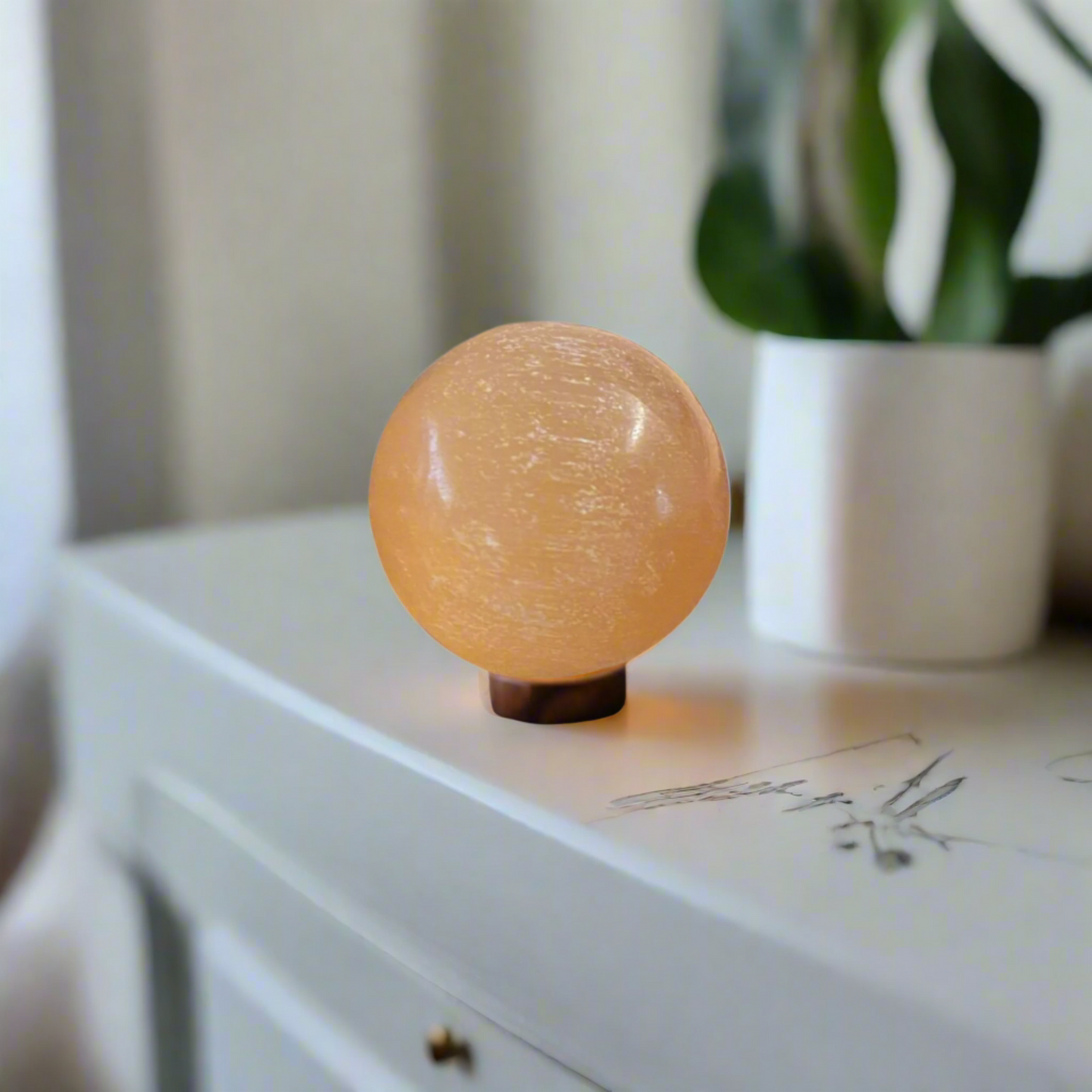 Orange Sphere Selenite