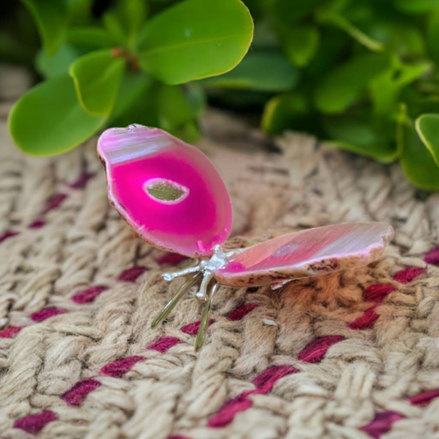 Pink Agate Butterfly