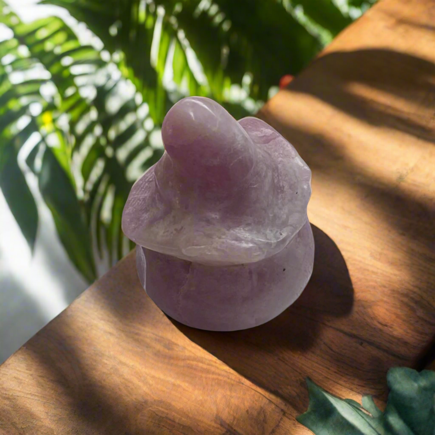 Purple Crystal Carved Witches Hat