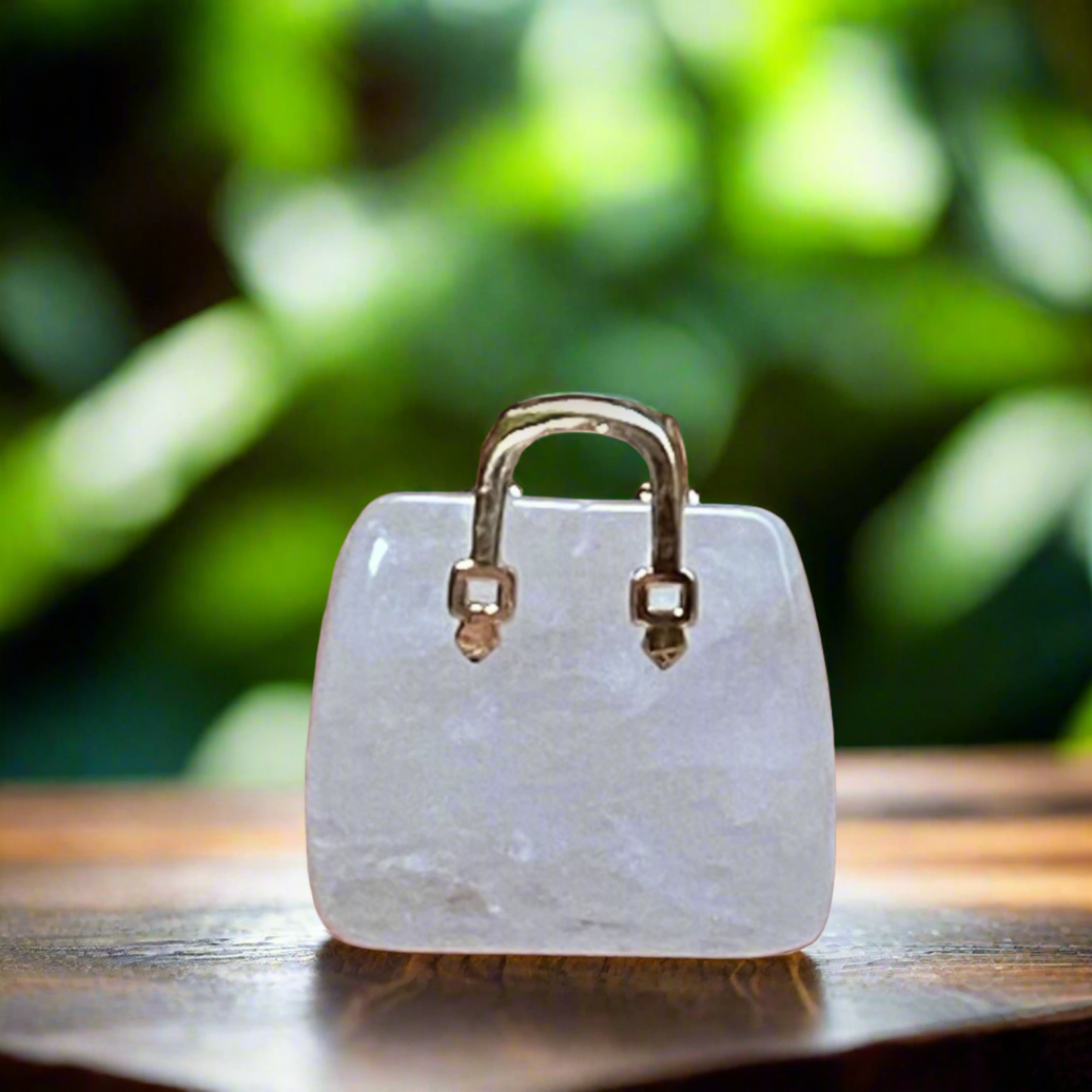 Quartz Handcarved Mini Crystal Handbag