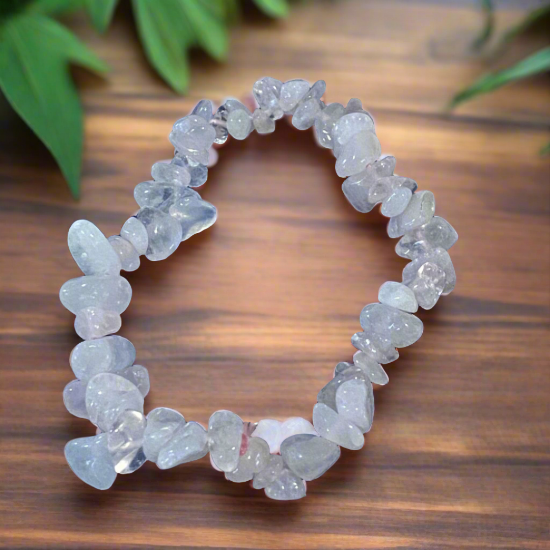 Rose Quartz Crystal Chip Bracelet