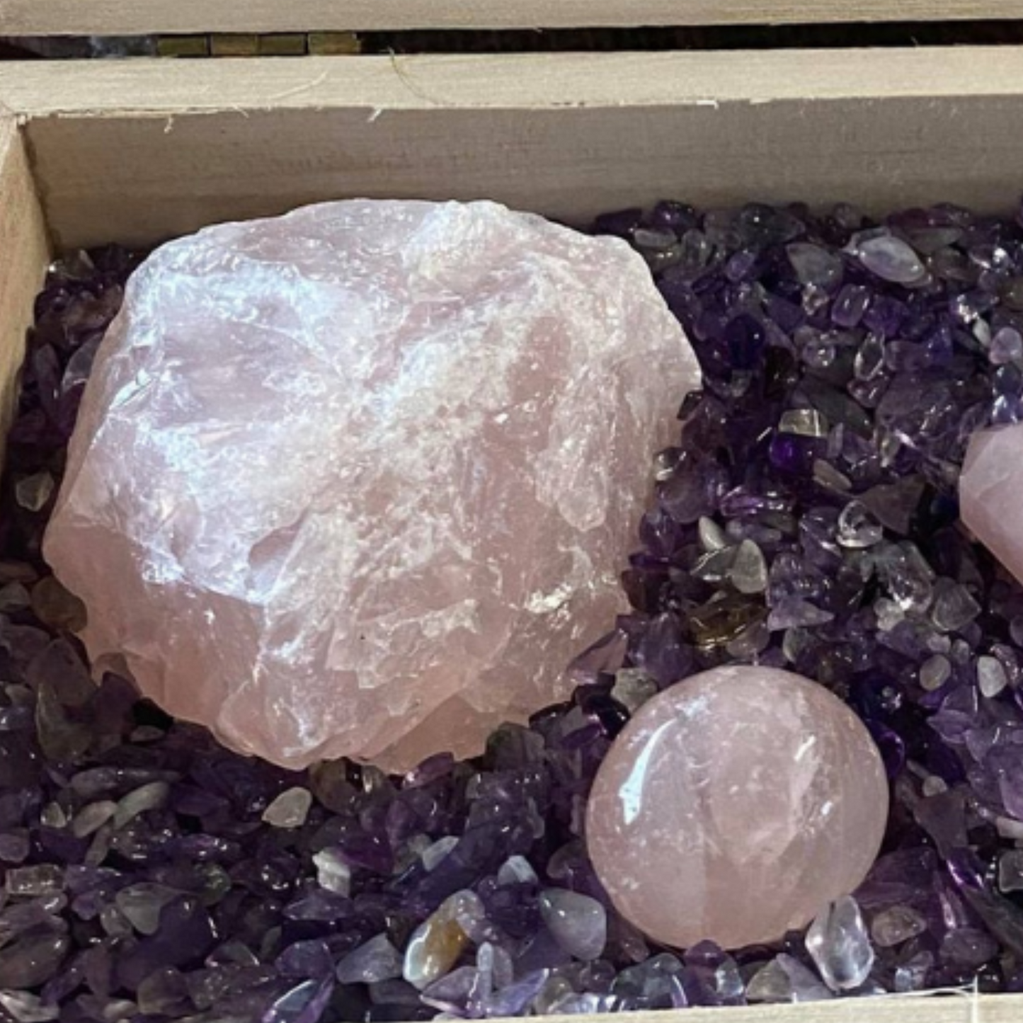 Rose Quartz Cluster and Tumble Stone