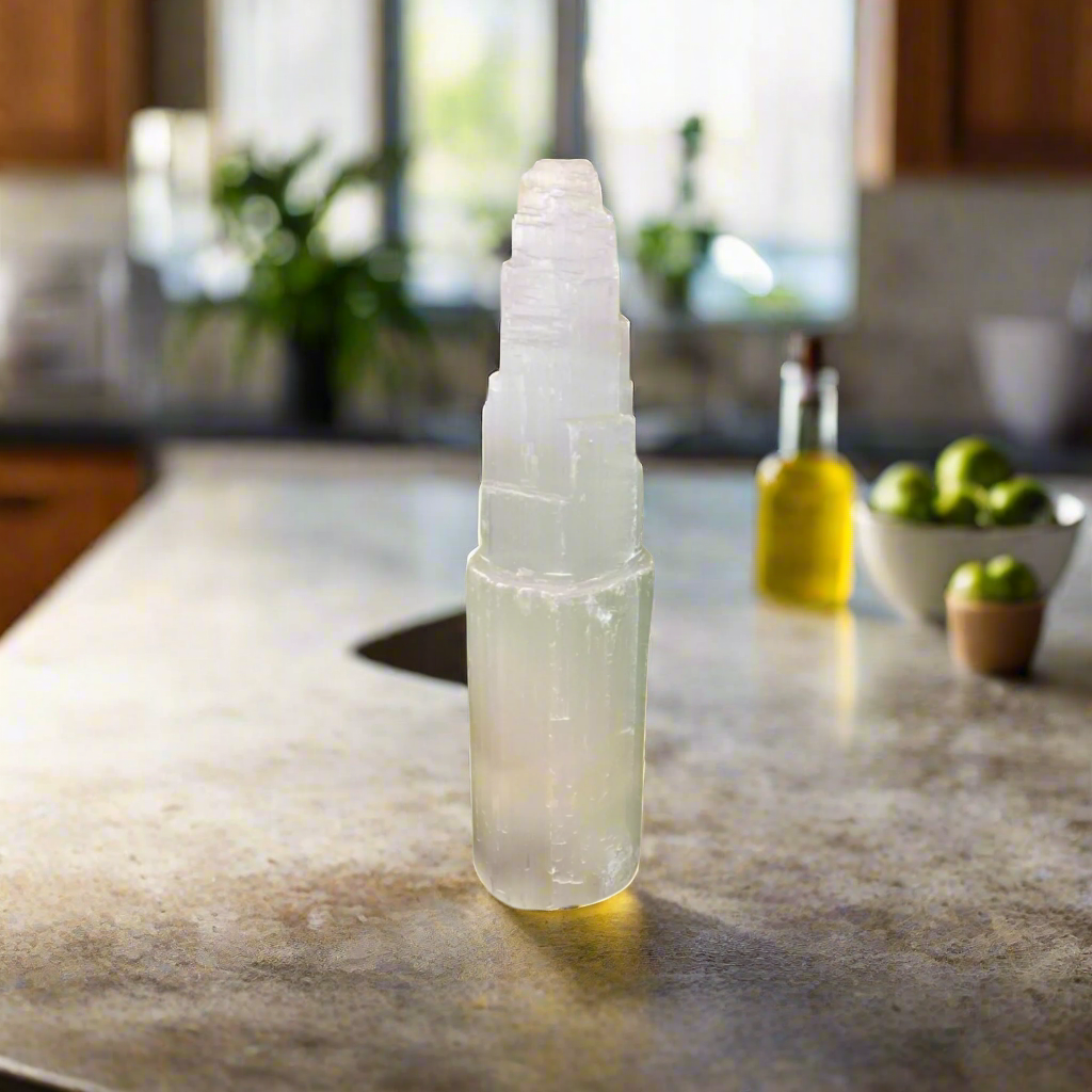 Selenite Crystal Tower – Purifying Energy for Healing, Meditation & Home Décor - 15cm