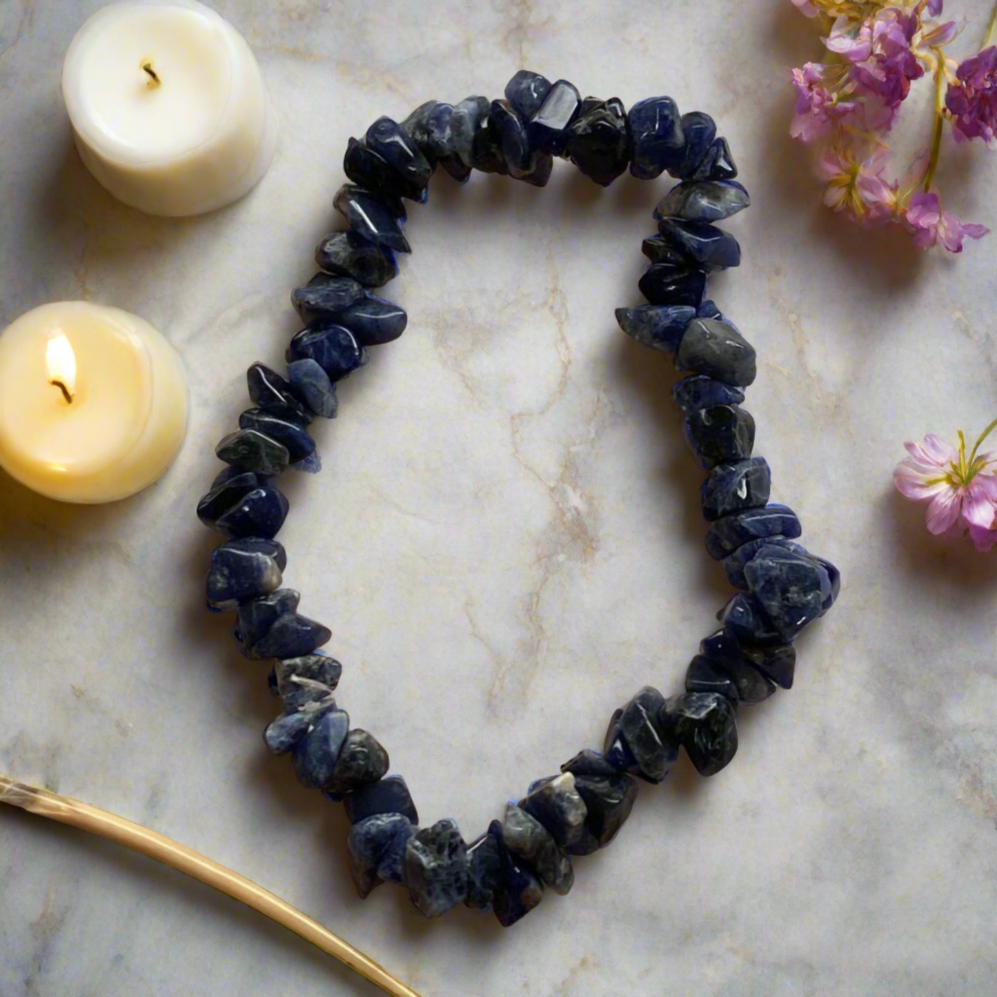 Sodalite Crystal Chip Bracelets