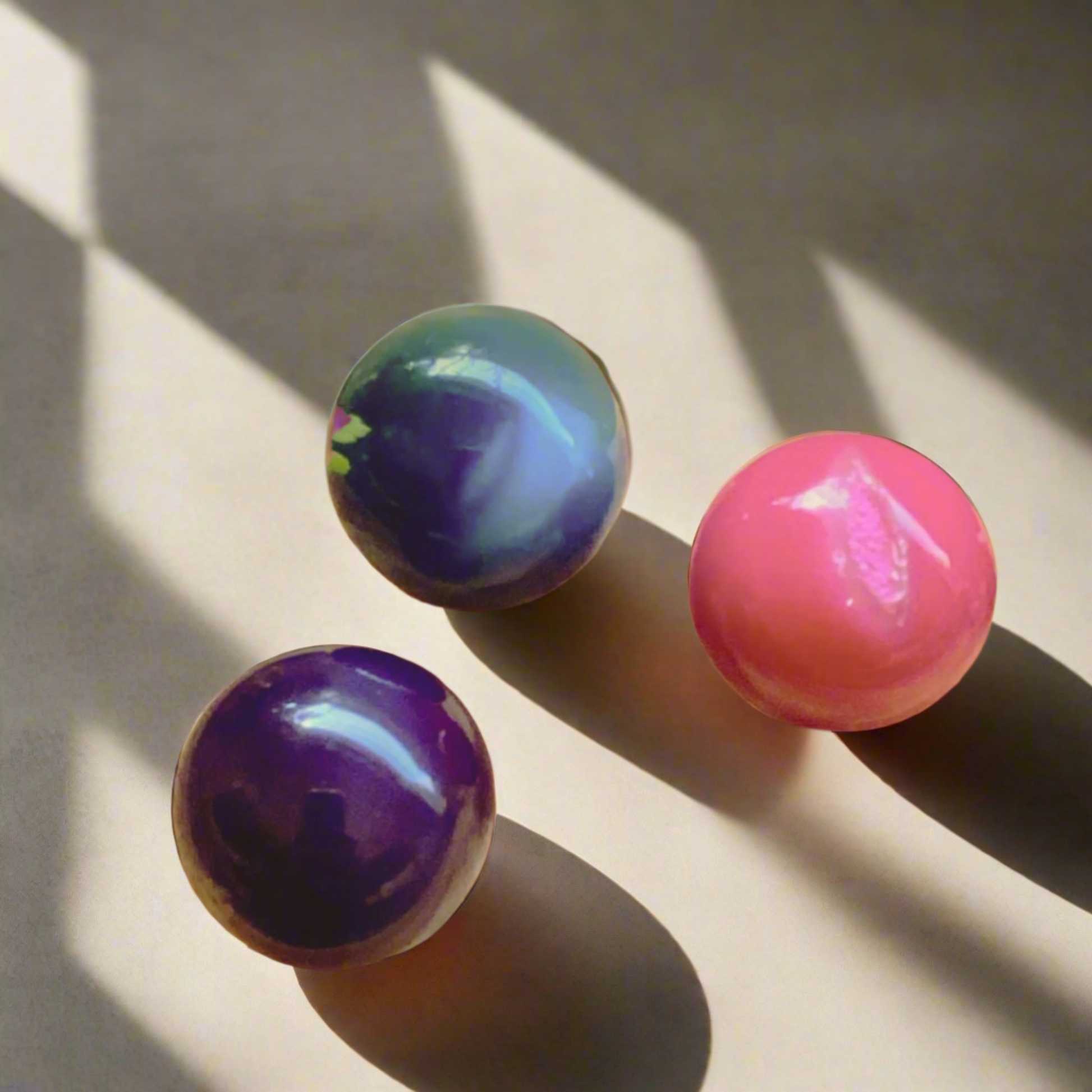 Agate sphere - purple, pink, blue