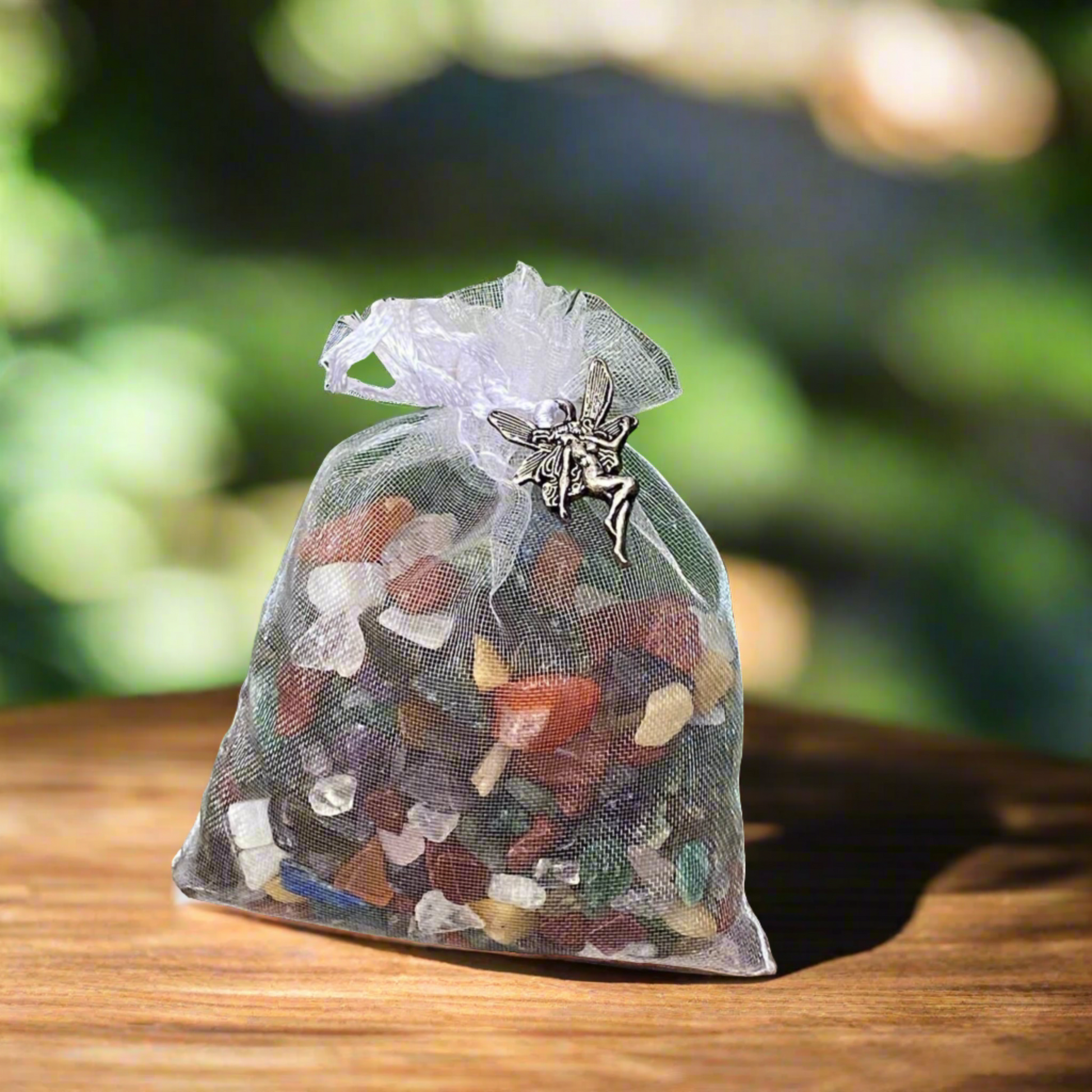 Bag of Crystal Chips with Fairy Charm