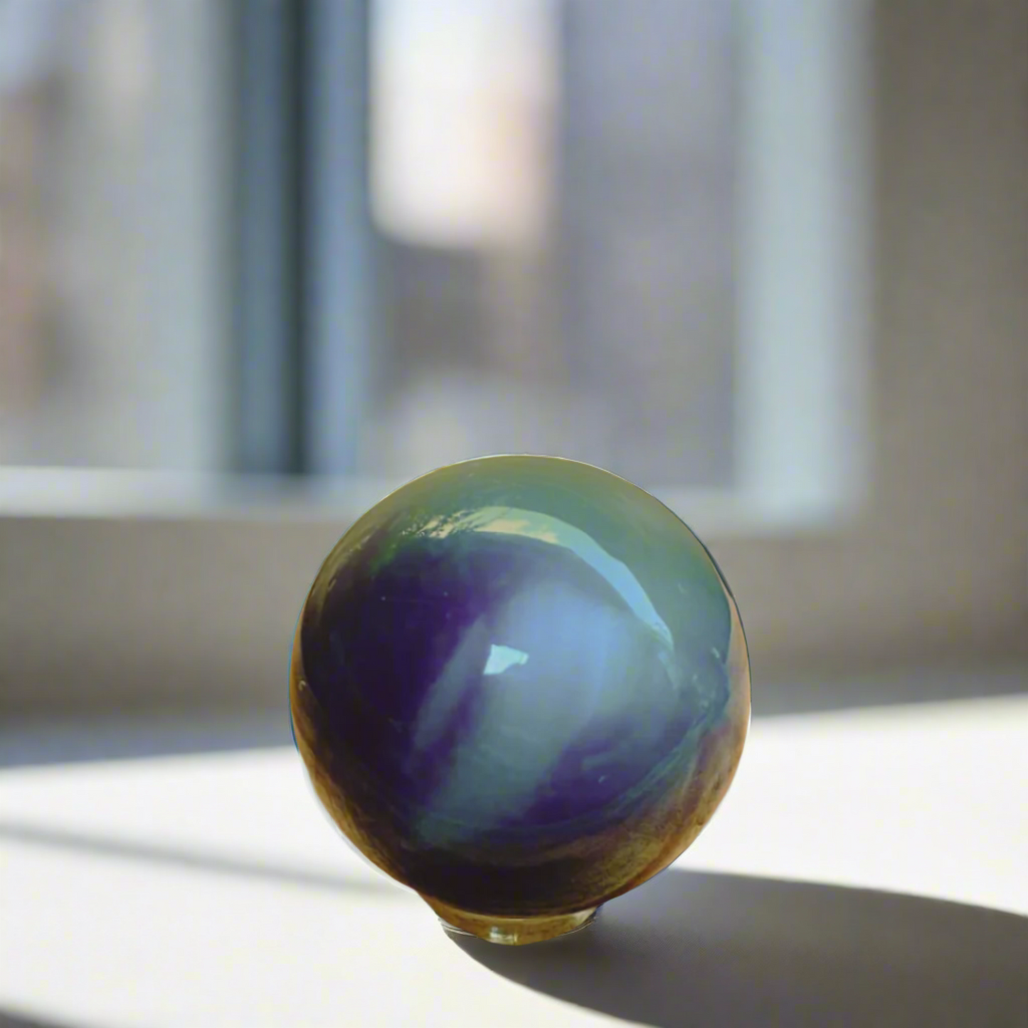 blue agate sphere