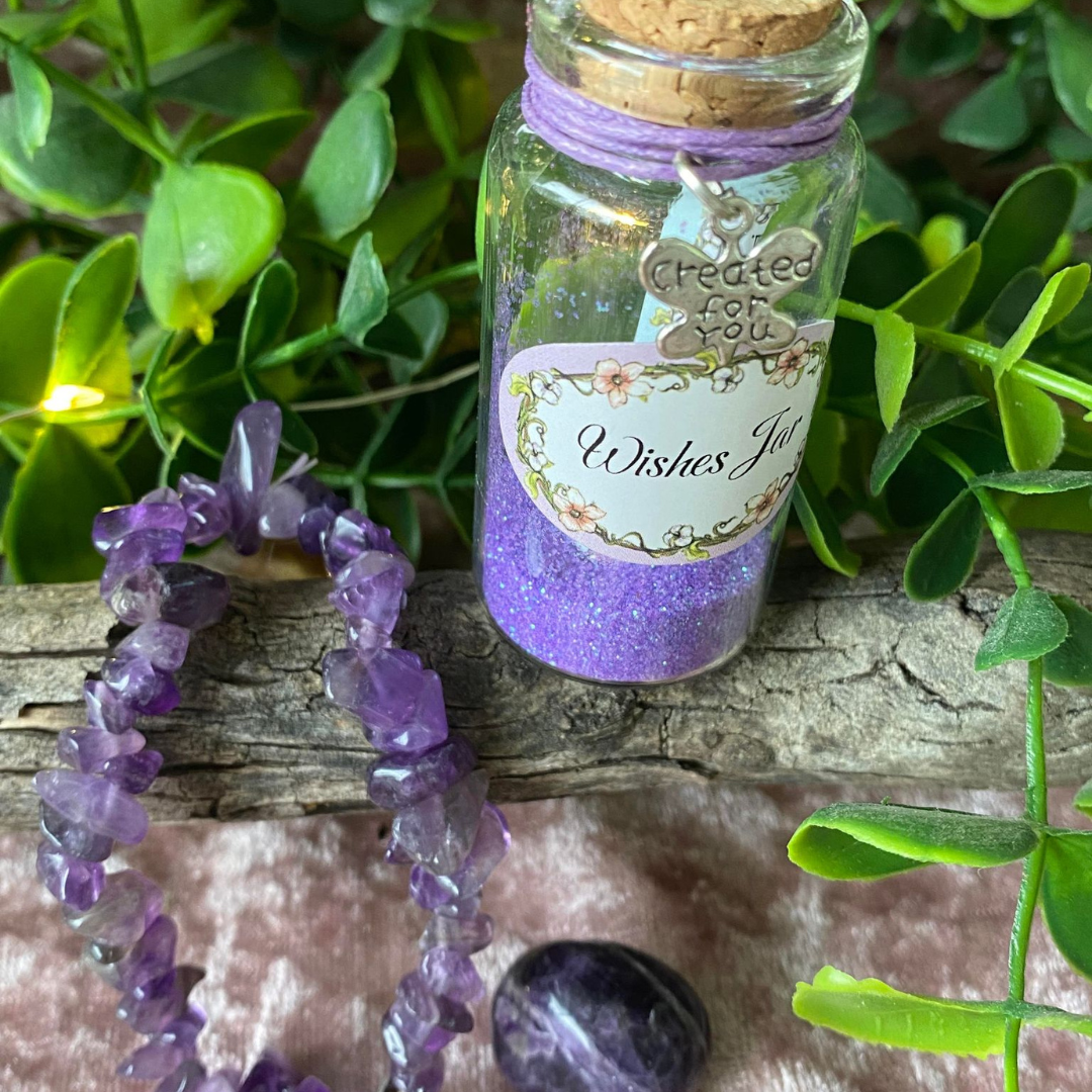 Fairy Dust, Amethyst Chip Bracelet & Amethyst Tumble Stone